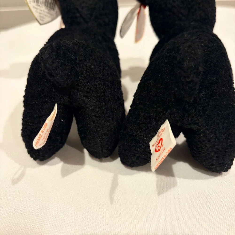 Ty Beanie Babies Dog Lot of 5 Tracker Fetch Spunky Scottie Error Tag Vintage